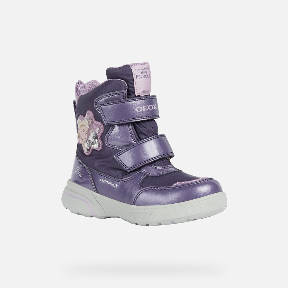 Geox Ankle Boots Purple Sveggen Abx - Geox Girls Shoes - FNIQPJ189